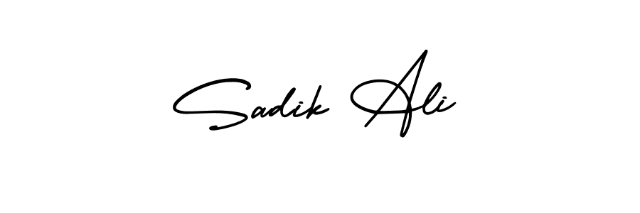 AmerikaSignatureDemo-Regular is a professional signature style that is perfect for those who want to add a touch of class to their signature. It is also a great choice for those who want to make their signature more unique. Get Sadik Ali name to fancy signature for free. Sadik Ali signature style 3 images and pictures png