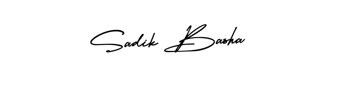 How to make Sadik Basha signature? AmerikaSignatureDemo-Regular is a professional autograph style. Create handwritten signature for Sadik Basha name. Sadik Basha signature style 3 images and pictures png
