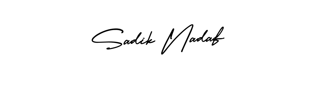 Also You can easily find your signature by using the search form. We will create Sadik Nadaf name handwritten signature images for you free of cost using AmerikaSignatureDemo-Regular sign style. Sadik Nadaf signature style 3 images and pictures png