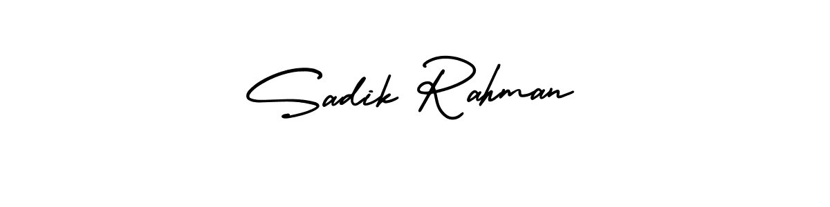 Check out images of Autograph of Sadik Rahman name. Actor Sadik Rahman Signature Style. AmerikaSignatureDemo-Regular is a professional sign style online. Sadik Rahman signature style 3 images and pictures png