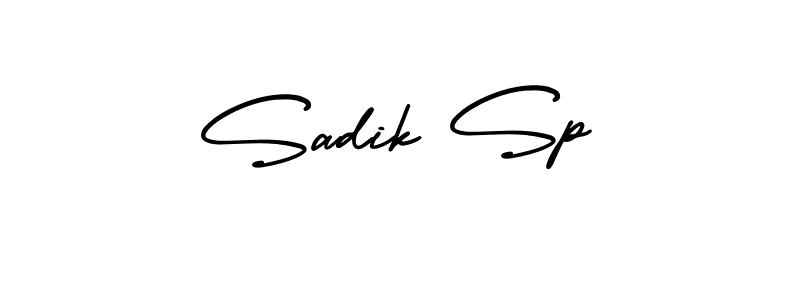 Sadik Sp stylish signature style. Best Handwritten Sign (AmerikaSignatureDemo-Regular) for my name. Handwritten Signature Collection Ideas for my name Sadik Sp. Sadik Sp signature style 3 images and pictures png