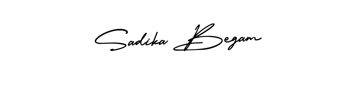 Make a short Sadika Begam signature style. Manage your documents anywhere anytime using AmerikaSignatureDemo-Regular. Create and add eSignatures, submit forms, share and send files easily. Sadika Begam signature style 3 images and pictures png