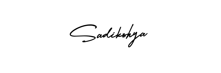 The best way (AmerikaSignatureDemo-Regular) to make a short signature is to pick only two or three words in your name. The name Sadikshya include a total of six letters. For converting this name. Sadikshya signature style 3 images and pictures png