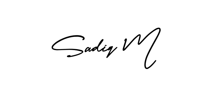 Check out images of Autograph of Sadiq M name. Actor Sadiq M Signature Style. AmerikaSignatureDemo-Regular is a professional sign style online. Sadiq M signature style 3 images and pictures png