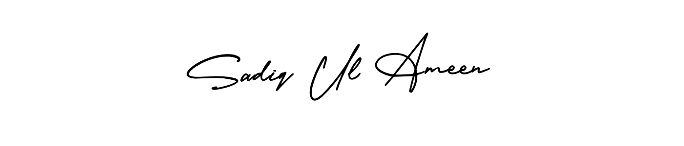 Check out images of Autograph of Sadiq Ul Ameen name. Actor Sadiq Ul Ameen Signature Style. AmerikaSignatureDemo-Regular is a professional sign style online. Sadiq Ul Ameen signature style 3 images and pictures png