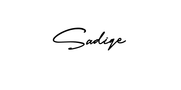 Design your own signature with our free online signature maker. With this signature software, you can create a handwritten (AmerikaSignatureDemo-Regular) signature for name Sadiqe. Sadiqe signature style 3 images and pictures png
