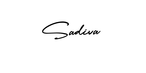 You should practise on your own different ways (AmerikaSignatureDemo-Regular) to write your name (Sadiva) in signature. don't let someone else do it for you. Sadiva signature style 3 images and pictures png