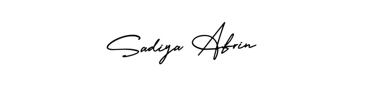 Use a signature maker to create a handwritten signature online. With this signature software, you can design (AmerikaSignatureDemo-Regular) your own signature for name Sadiya Afrin. Sadiya Afrin signature style 3 images and pictures png