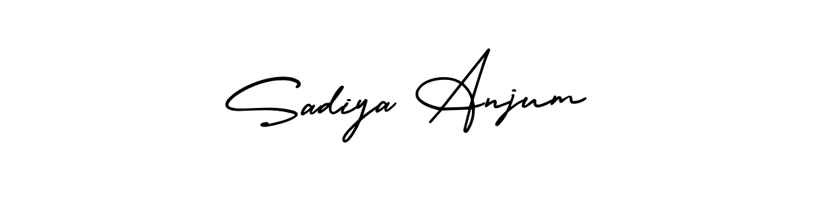 Also You can easily find your signature by using the search form. We will create Sadiya Anjum name handwritten signature images for you free of cost using AmerikaSignatureDemo-Regular sign style. Sadiya Anjum signature style 3 images and pictures png