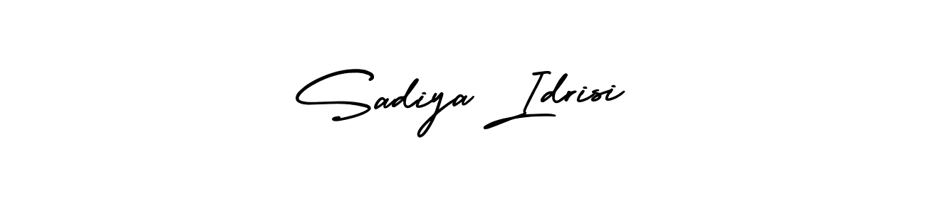 This is the best signature style for the Sadiya Idrisi name. Also you like these signature font (AmerikaSignatureDemo-Regular). Mix name signature. Sadiya Idrisi signature style 3 images and pictures png