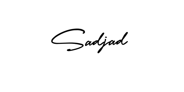 This is the best signature style for the Sadjad name. Also you like these signature font (AmerikaSignatureDemo-Regular). Mix name signature. Sadjad signature style 3 images and pictures png