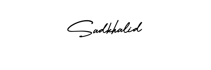 Also You can easily find your signature by using the search form. We will create Sadkhalid name handwritten signature images for you free of cost using AmerikaSignatureDemo-Regular sign style. Sadkhalid signature style 3 images and pictures png