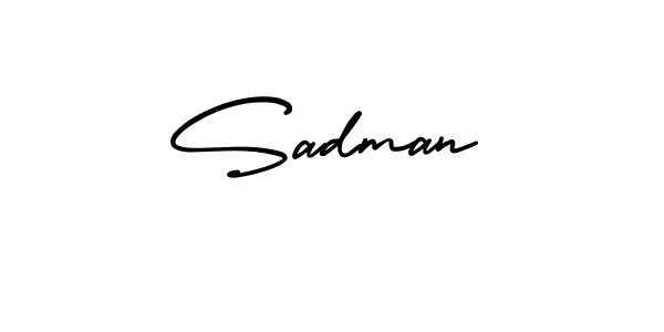 How to make Sadman signature? AmerikaSignatureDemo-Regular is a professional autograph style. Create handwritten signature for Sadman name. Sadman signature style 3 images and pictures png