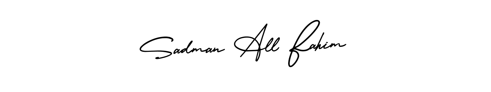 How to make Sadman All Fahim name signature. Use AmerikaSignatureDemo-Regular style for creating short signs online. This is the latest handwritten sign. Sadman All Fahim signature style 3 images and pictures png