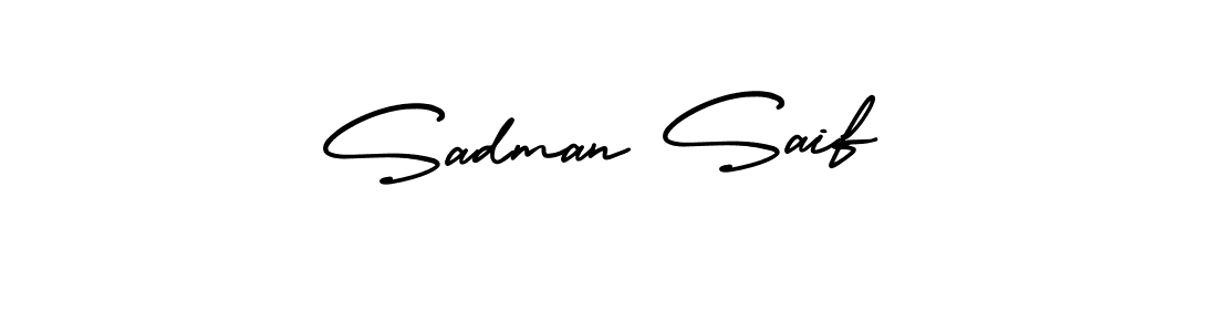 Design your own signature with our free online signature maker. With this signature software, you can create a handwritten (AmerikaSignatureDemo-Regular) signature for name Sadman Saif. Sadman Saif signature style 3 images and pictures png