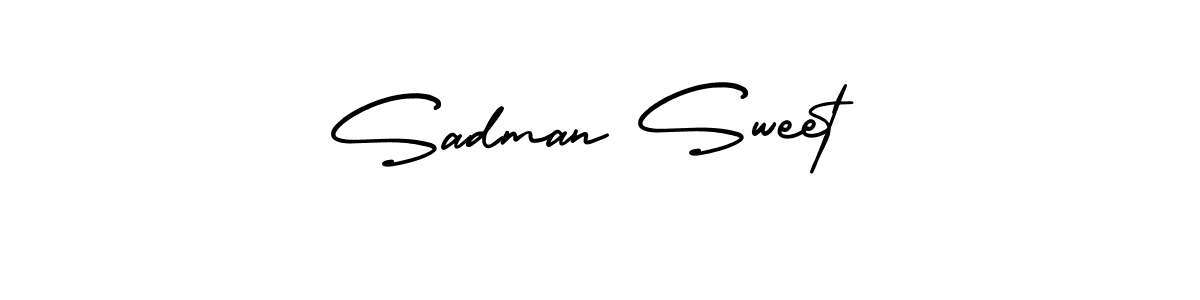It looks lik you need a new signature style for name Sadman Sweet. Design unique handwritten (AmerikaSignatureDemo-Regular) signature with our free signature maker in just a few clicks. Sadman Sweet signature style 3 images and pictures png