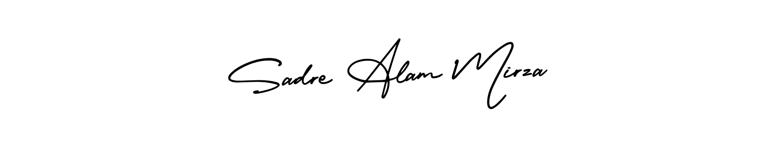 if you are searching for the best signature style for your name Sadre Alam Mirza. so please give up your signature search. here we have designed multiple signature styles  using AmerikaSignatureDemo-Regular. Sadre Alam Mirza signature style 3 images and pictures png