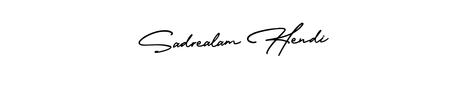 Make a beautiful signature design for name Sadrealam Hendi. With this signature (AmerikaSignatureDemo-Regular) style, you can create a handwritten signature for free. Sadrealam Hendi signature style 3 images and pictures png