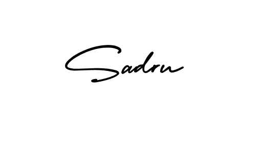 Create a beautiful signature design for name Sadru. With this signature (AmerikaSignatureDemo-Regular) fonts, you can make a handwritten signature for free. Sadru signature style 3 images and pictures png