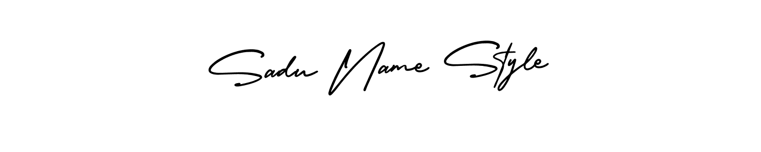Make a beautiful signature design for name Sadu Name Style. With this signature (AmerikaSignatureDemo-Regular) style, you can create a handwritten signature for free. Sadu Name Style signature style 3 images and pictures png