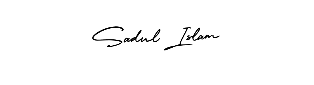 You should practise on your own different ways (AmerikaSignatureDemo-Regular) to write your name (Sadul Islam) in signature. don't let someone else do it for you. Sadul Islam signature style 3 images and pictures png