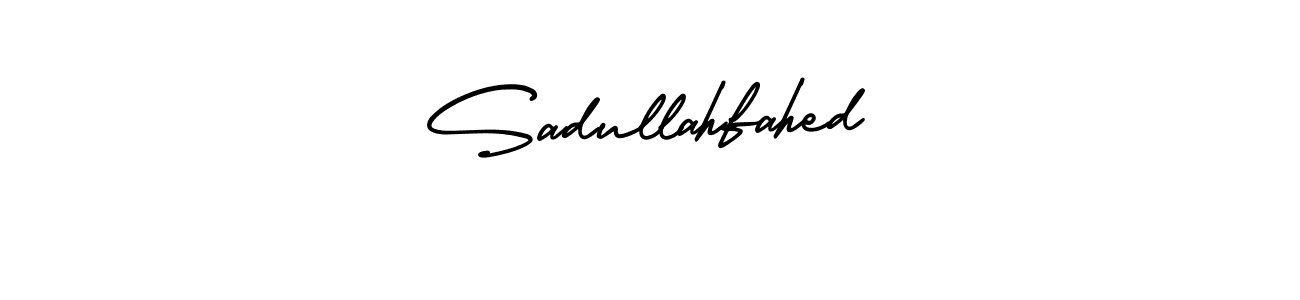 How to make Sadullahfahed signature? AmerikaSignatureDemo-Regular is a professional autograph style. Create handwritten signature for Sadullahfahed name. Sadullahfahed signature style 3 images and pictures png