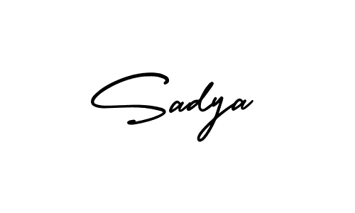 Similarly AmerikaSignatureDemo-Regular is the best handwritten signature design. Signature creator online .You can use it as an online autograph creator for name Sadya. Sadya signature style 3 images and pictures png