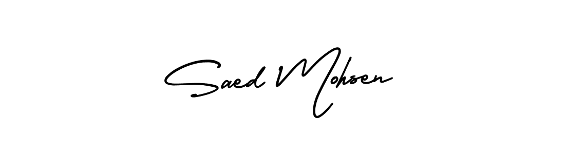 How to make Saed Mohsen name signature. Use AmerikaSignatureDemo-Regular style for creating short signs online. This is the latest handwritten sign. Saed Mohsen signature style 3 images and pictures png