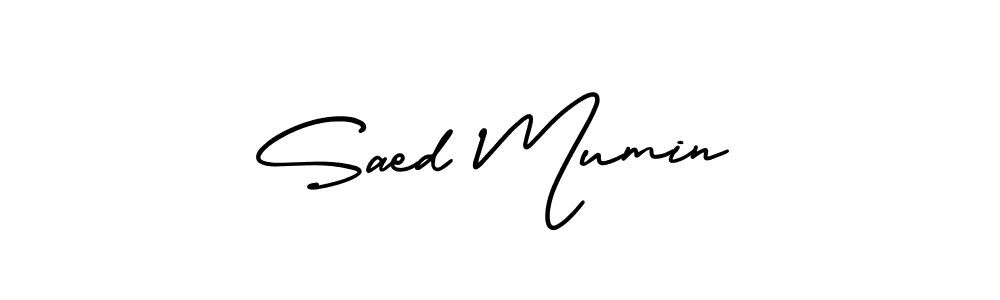 How to Draw Saed Mumin signature style? AmerikaSignatureDemo-Regular is a latest design signature styles for name Saed Mumin. Saed Mumin signature style 3 images and pictures png