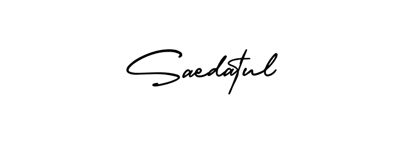 Make a beautiful signature design for name Saedatul. With this signature (AmerikaSignatureDemo-Regular) style, you can create a handwritten signature for free. Saedatul signature style 3 images and pictures png