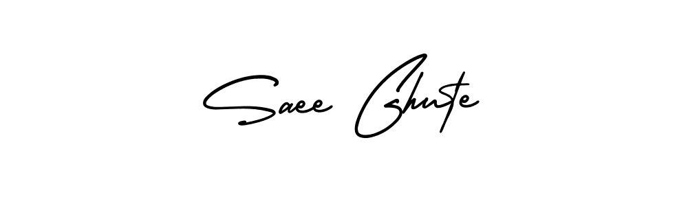 How to make Saee Ghute name signature. Use AmerikaSignatureDemo-Regular style for creating short signs online. This is the latest handwritten sign. Saee Ghute signature style 3 images and pictures png