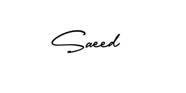 How to make Saeed  signature? AmerikaSignatureDemo-Regular is a professional autograph style. Create handwritten signature for Saeed  name. Saeed  signature style 3 images and pictures png