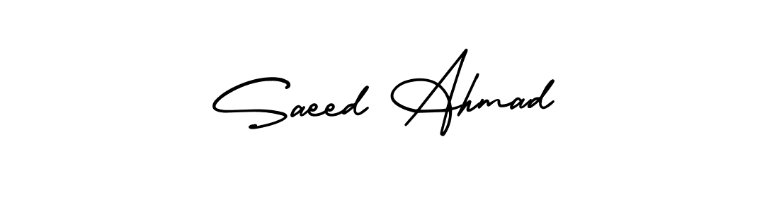 Make a beautiful signature design for name Saeed Ahmad. With this signature (AmerikaSignatureDemo-Regular) style, you can create a handwritten signature for free. Saeed Ahmad signature style 3 images and pictures png