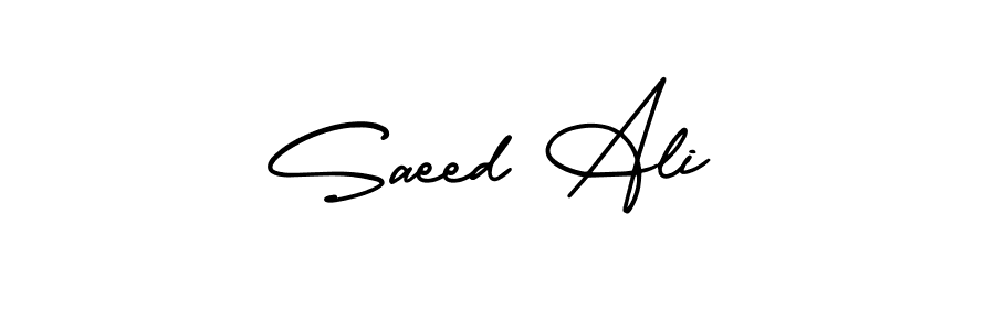 Also You can easily find your signature by using the search form. We will create Saeed Ali name handwritten signature images for you free of cost using AmerikaSignatureDemo-Regular sign style. Saeed Ali signature style 3 images and pictures png