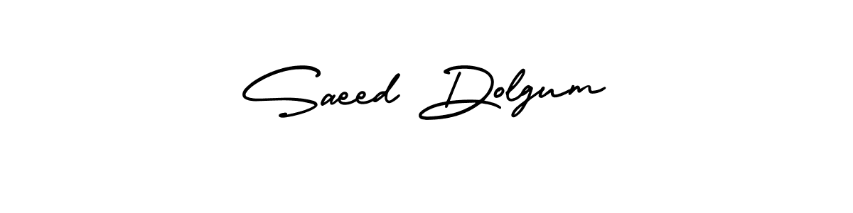 Saeed Dolgum stylish signature style. Best Handwritten Sign (AmerikaSignatureDemo-Regular) for my name. Handwritten Signature Collection Ideas for my name Saeed Dolgum. Saeed Dolgum signature style 3 images and pictures png