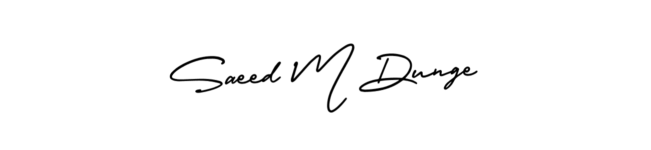 It looks lik you need a new signature style for name Saeed M Dunge. Design unique handwritten (AmerikaSignatureDemo-Regular) signature with our free signature maker in just a few clicks. Saeed M Dunge signature style 3 images and pictures png
