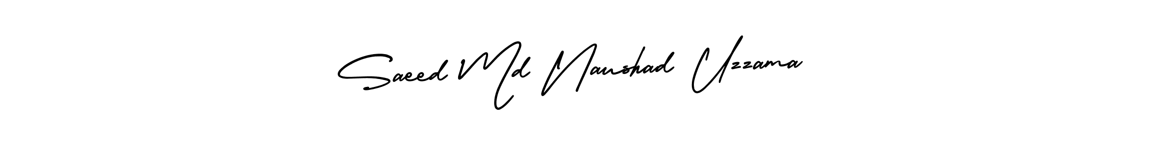 Similarly AmerikaSignatureDemo-Regular is the best handwritten signature design. Signature creator online .You can use it as an online autograph creator for name Saeed Md Naushad Uzzama. Saeed Md Naushad Uzzama signature style 3 images and pictures png