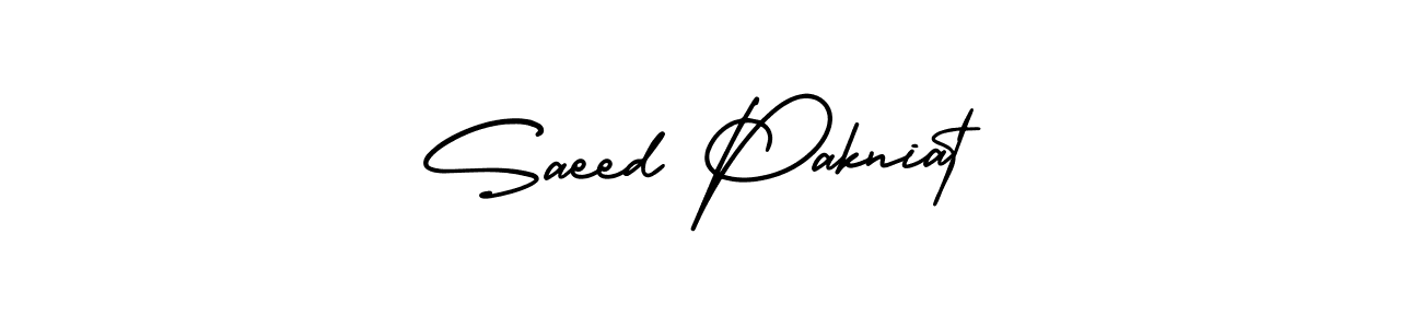 Make a beautiful signature design for name Saeed Pakniat. With this signature (AmerikaSignatureDemo-Regular) style, you can create a handwritten signature for free. Saeed Pakniat signature style 3 images and pictures png
