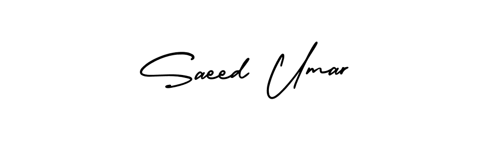 Design your own signature with our free online signature maker. With this signature software, you can create a handwritten (AmerikaSignatureDemo-Regular) signature for name Saeed Umar. Saeed Umar signature style 3 images and pictures png