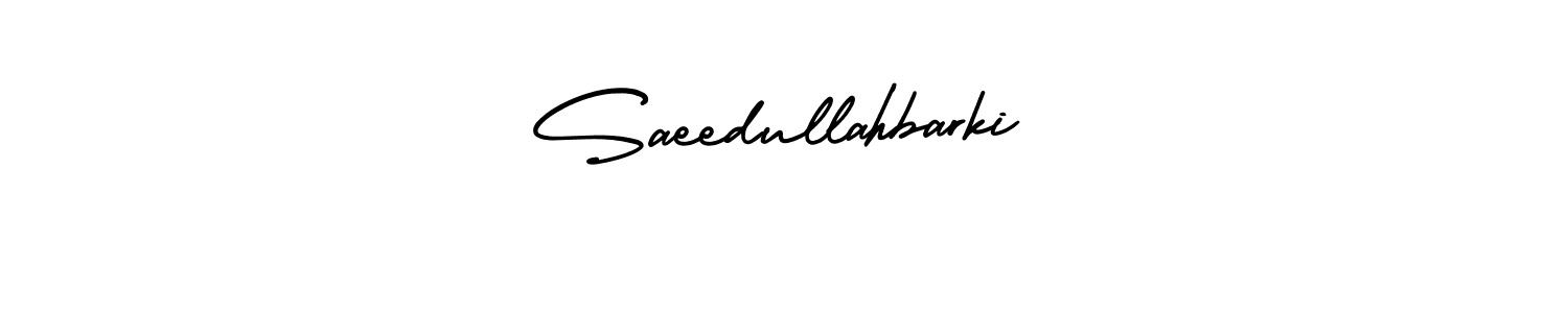 How to make Saeedullahbarki signature? AmerikaSignatureDemo-Regular is a professional autograph style. Create handwritten signature for Saeedullahbarki name. Saeedullahbarki signature style 3 images and pictures png