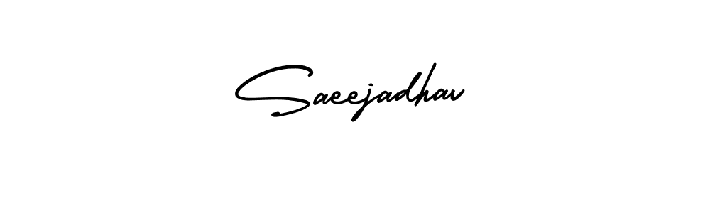 if you are searching for the best signature style for your name Saeejadhav. so please give up your signature search. here we have designed multiple signature styles  using AmerikaSignatureDemo-Regular. Saeejadhav signature style 3 images and pictures png