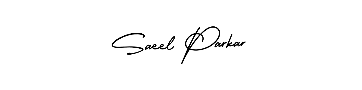 Create a beautiful signature design for name Saeel Parkar. With this signature (AmerikaSignatureDemo-Regular) fonts, you can make a handwritten signature for free. Saeel Parkar signature style 3 images and pictures png