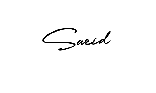 Make a beautiful signature design for name Saeid. Use this online signature maker to create a handwritten signature for free. Saeid signature style 3 images and pictures png