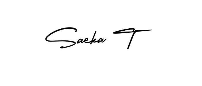 Make a beautiful signature design for name Saeka T. Use this online signature maker to create a handwritten signature for free. Saeka T signature style 3 images and pictures png