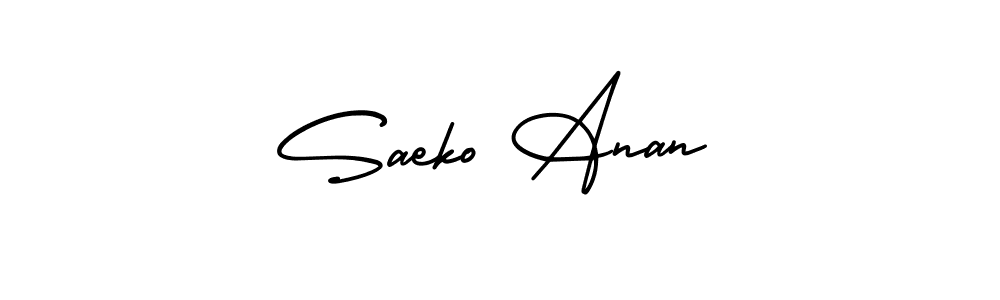 Design your own signature with our free online signature maker. With this signature software, you can create a handwritten (AmerikaSignatureDemo-Regular) signature for name Saeko Anan. Saeko Anan signature style 3 images and pictures png