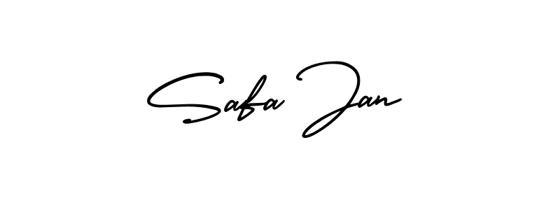 Safa Jan stylish signature style. Best Handwritten Sign (AmerikaSignatureDemo-Regular) for my name. Handwritten Signature Collection Ideas for my name Safa Jan. Safa Jan signature style 3 images and pictures png