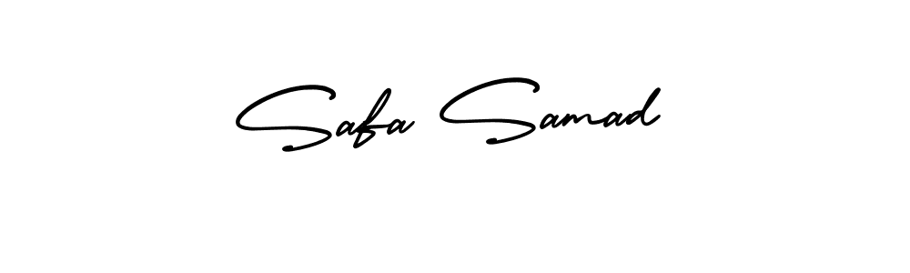 This is the best signature style for the Safa Samad name. Also you like these signature font (AmerikaSignatureDemo-Regular). Mix name signature. Safa Samad signature style 3 images and pictures png