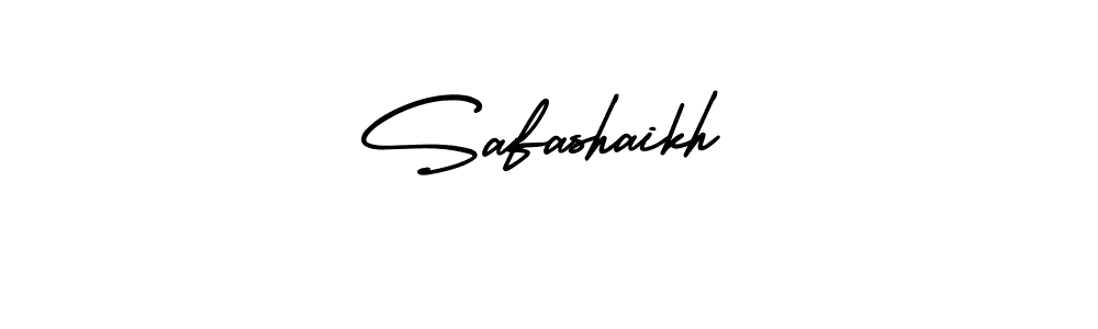 The best way (AmerikaSignatureDemo-Regular) to make a short signature is to pick only two or three words in your name. The name Safashaikh include a total of six letters. For converting this name. Safashaikh signature style 3 images and pictures png