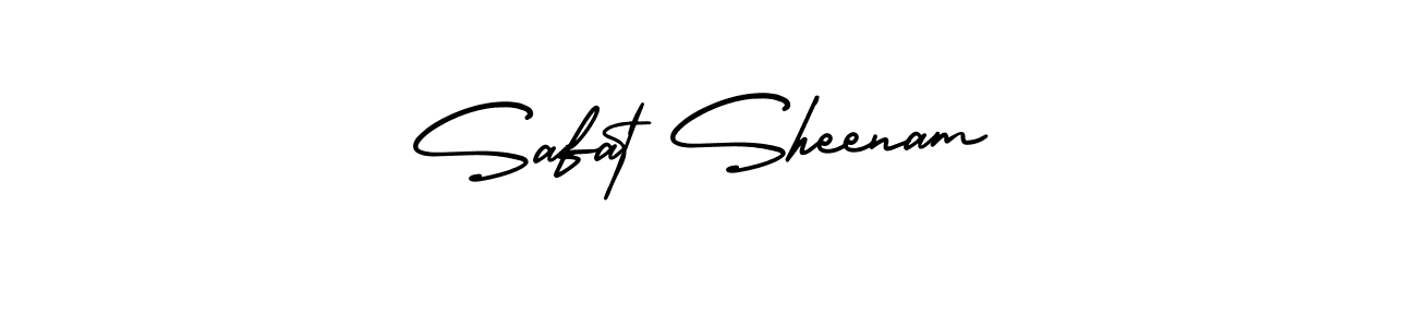 Use a signature maker to create a handwritten signature online. With this signature software, you can design (AmerikaSignatureDemo-Regular) your own signature for name Safat Sheenam. Safat Sheenam signature style 3 images and pictures png