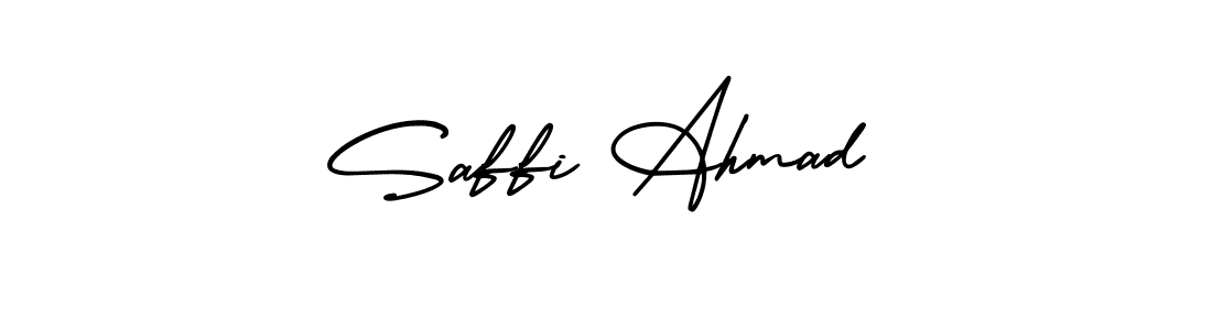 How to make Saffi Ahmad signature? AmerikaSignatureDemo-Regular is a professional autograph style. Create handwritten signature for Saffi Ahmad name. Saffi Ahmad signature style 3 images and pictures png